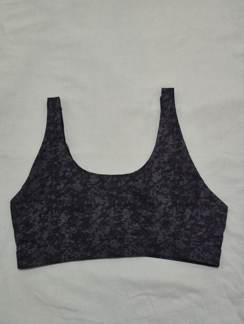 Lole Black Marbled Large Scoop Sports Bra